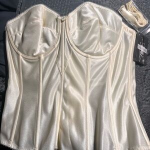 Dominique Cream Satin Corset